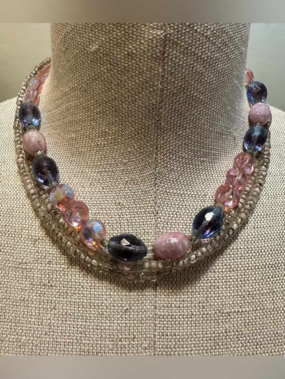 Hobe vintage multi-strand beaded necklace